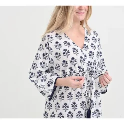 Pomegranate Inc Agra Bloom Indigo Long Caftan Coverup Best