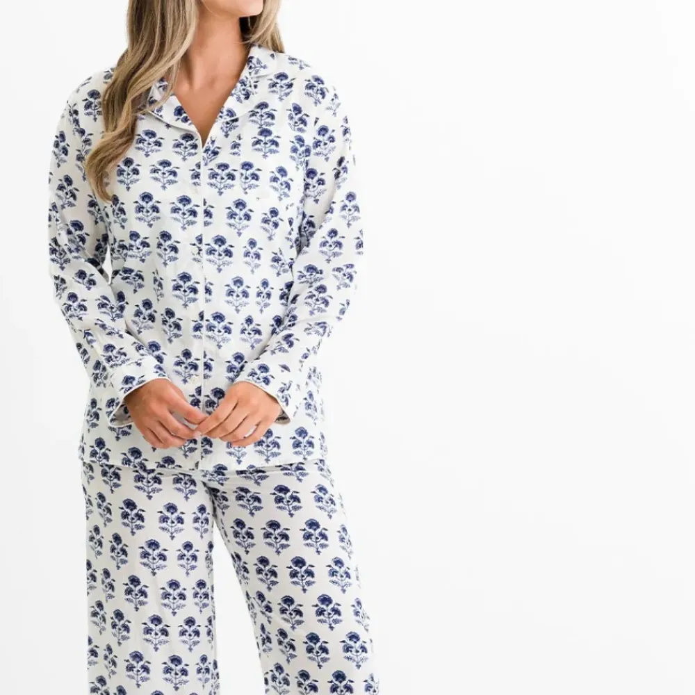 Pomegranate Inc Agra Bloom Indigo Pajama Top Outlet