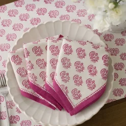Pomegranate Inc Anika Fuchsia Napkin | Set of 4