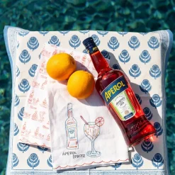 Pomegranate Inc Aperol Spritz Linen Tea Towels