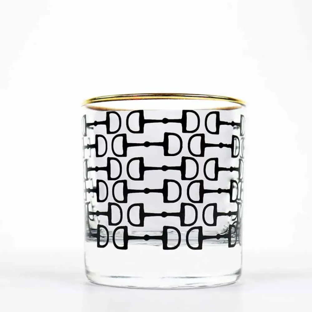 Pomegranate Inc Black Pony Club Bourbon Glass | Set of 4 Best