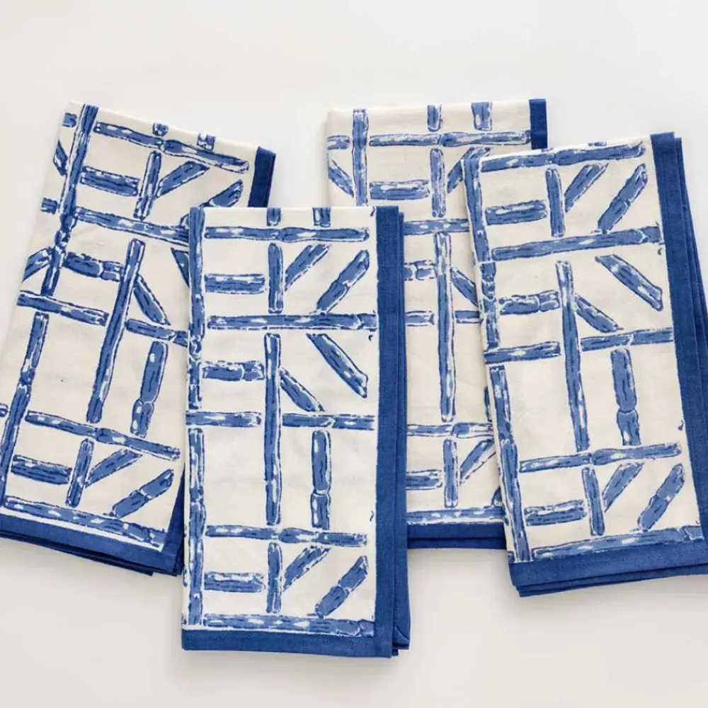 Pomegranate Inc Blue Bamboo Napkin | Set of 4 New