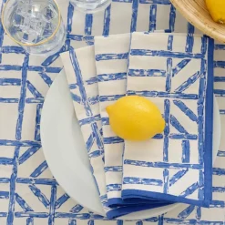 Pomegranate Inc Blue Bamboo Napkin | Set of 4 New