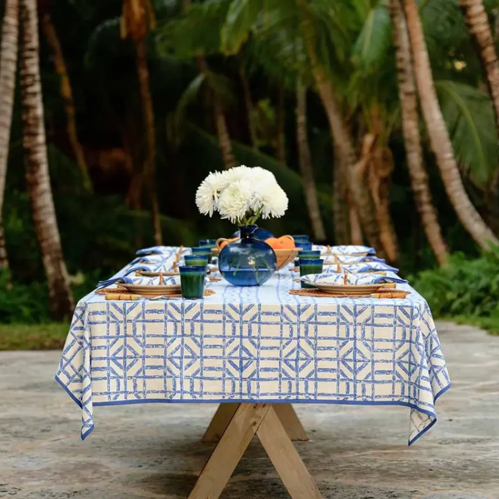Pomegranate Inc Blue Bamboo Tablecloth Sale