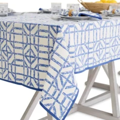 Pomegranate Inc Blue Bamboo Tablecloth Sale