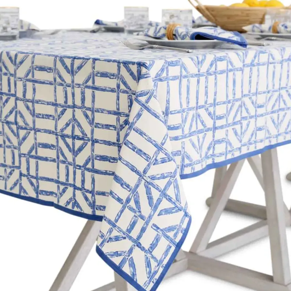 Pomegranate Inc Blue Bamboo Tablecloth Sale