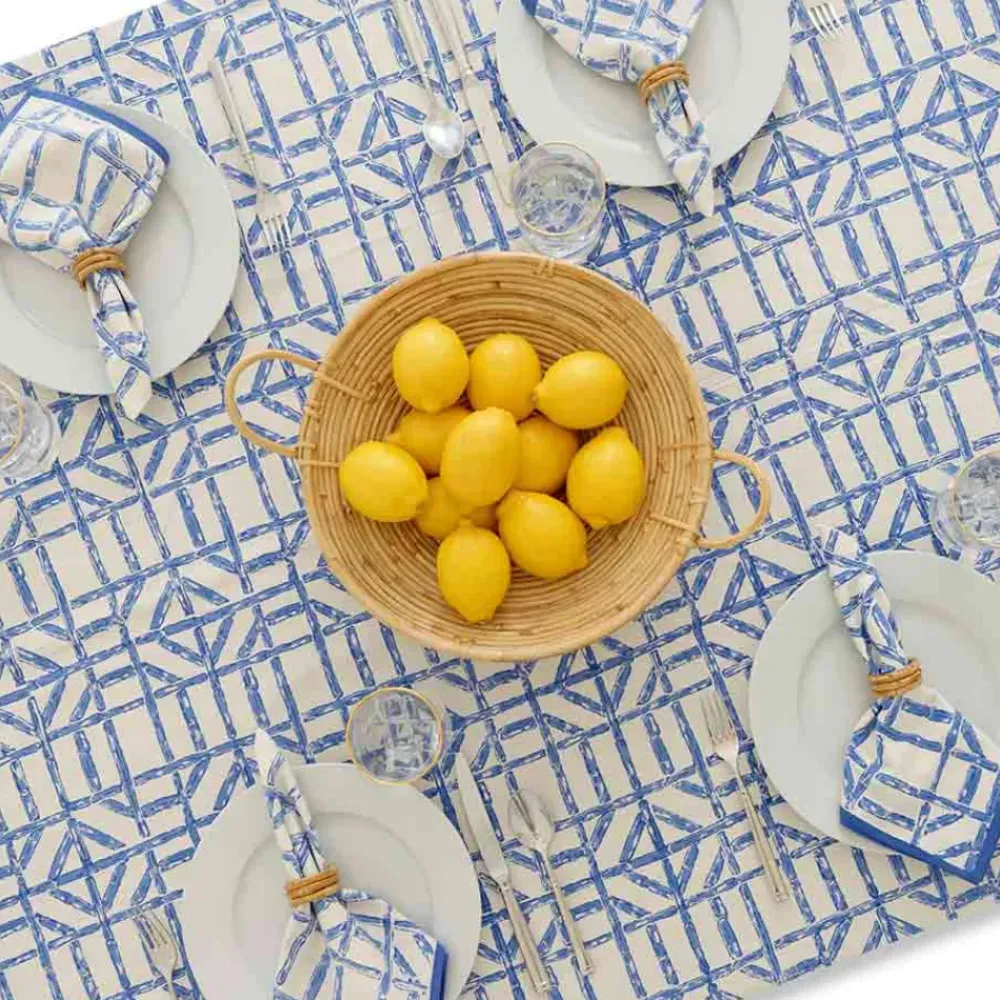 Pomegranate Inc Blue Bamboo Tablecloth Sale