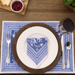 Pomegranate Inc Blue Pomegranate Placemat | Set of 4 New