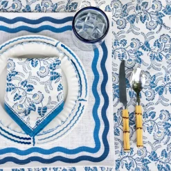 Pomegranate Inc Blue Square Wave Placemat | Set of 4 Outlet