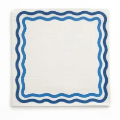 Pomegranate Inc Blue Square Wave Placemat | Set of 4 Outlet