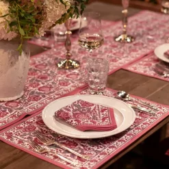 Pomegranate Inc Bohemian Floral Dusty Rose Placemat | Set of 4 Clearance