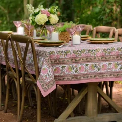 Pomegranate Inc Bohemian Floral Moss & Mauve Tablecloth Hot