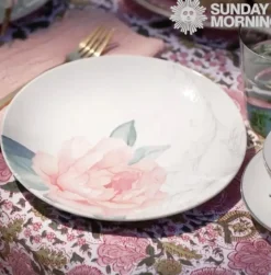 Pomegranate Inc Bohemian Floral Moss & Mauve Tablecloth Hot