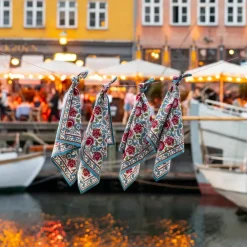 Pomegranate Inc Bohemian floral printed cotton napkins Online