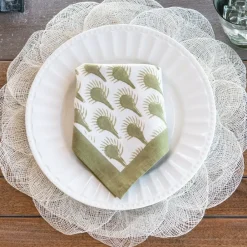 Pomegranate Inc Bone Woven Cloud Placemat | Set of 4 Hot