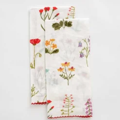 Pomegranate Inc Botanical Garden Linen Fingertip Towels | Set of 2 Best