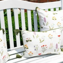 Pomegranate Inc Botanical Garden Linen Lumbar Pillow Cover Outlet