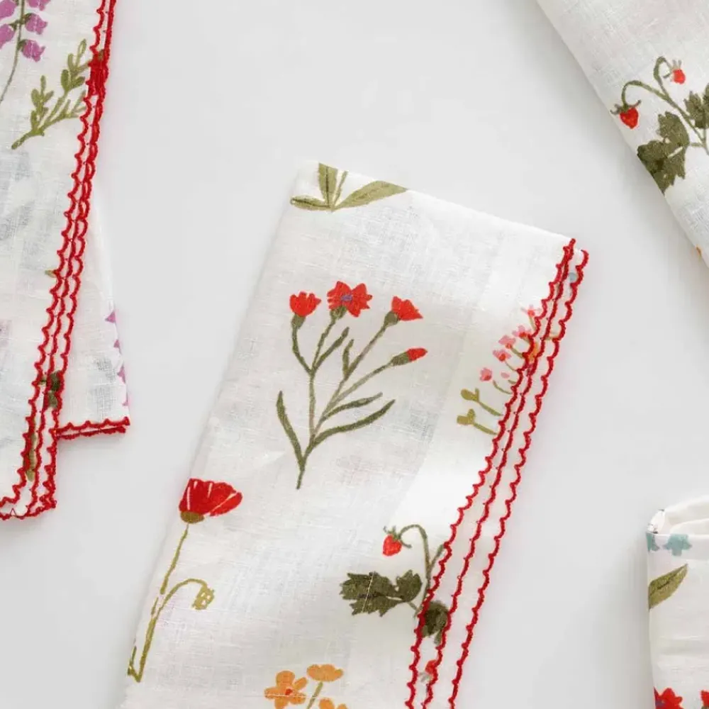 Pomegranate Inc Botanical Garden Linen Napkin | Set of 4 Outlet