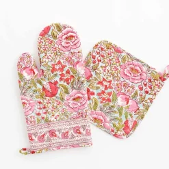 Pomegranate Inc Bright Wildflower Garden Oven Mitt Pot Holder Set Clearance
