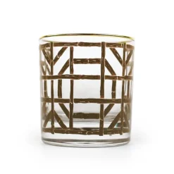 Pomegranate Inc Brown Bamboo Bourbon Glass | Set 4 Sale