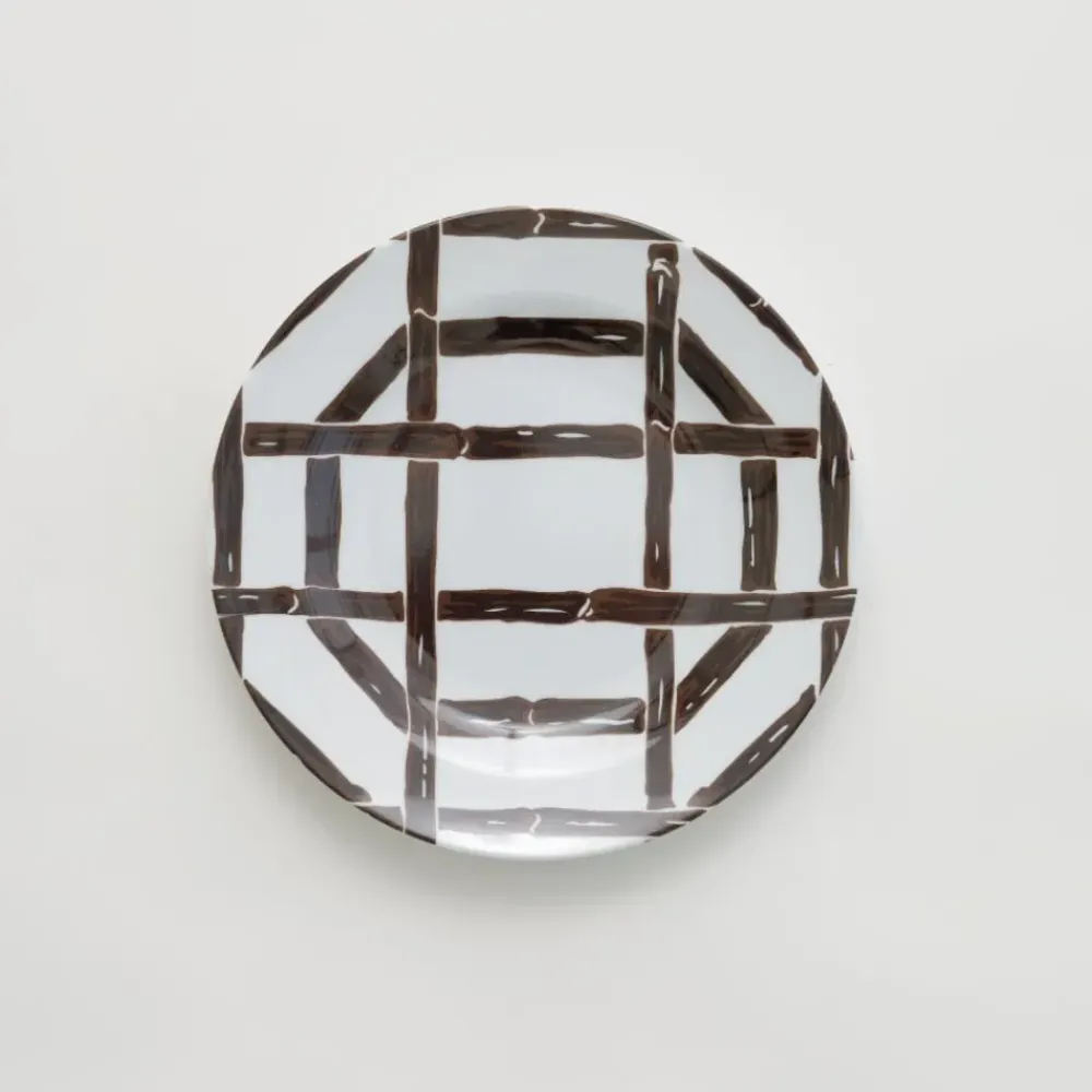 Pomegranate Inc Brown Bamboo Melamine Appetizer Plate | Set of 6 New