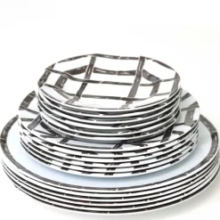 Pomegranate Inc Brown Bamboo Melamine Appetizer Plate | Set of 6 New