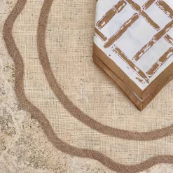 Pomegranate Inc Brown Scalloped Rice Paper Placemats Best