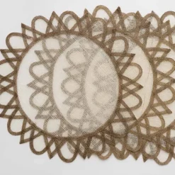 Pomegranate Inc Brown Woven Round Exotic Placemats