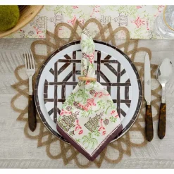 Pomegranate Inc Brown Woven Round Exotic Placemats