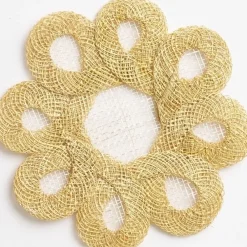 Pomegranate Inc Buttercream Woven Doodles Coaster | Set of 4 Best