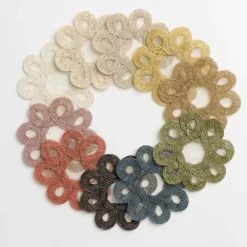 Pomegranate Inc Buttercream Woven Doodles Coaster | Set of 4 Best