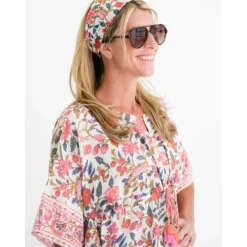 Pomegranate Inc Cabana Garden Drawstring Beach Coverup New