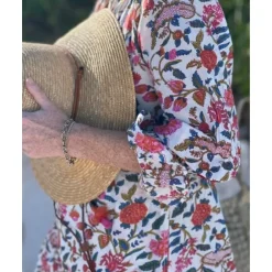 Pomegranate Inc Cabana Garden Long Sleeve Flounce Dress Best