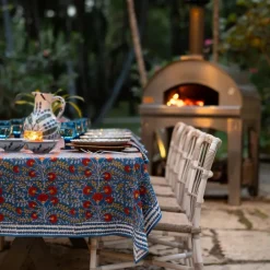 Pomegranate Inc Cactus Flower Blue & Poppy Tablecloth Sale