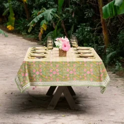Pomegranate Inc Cactus Flower Fern & Flamingo Tablecloth Outlet
