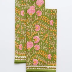 Pomegranate Inc Cactus Flower Fern & Flamingo Tea Towels Sale