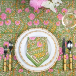 Pomegranate Inc Cactus Flower Fern & Flamingo Napkin | Set of 4 Clearance