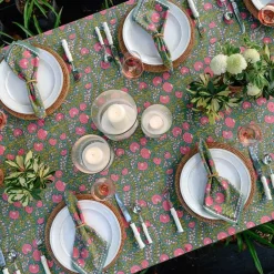 Pomegranate Inc Cactus Flower Jade Tablecloth