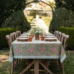 Pomegranate Inc Cactus Flower Jade Tablecloth