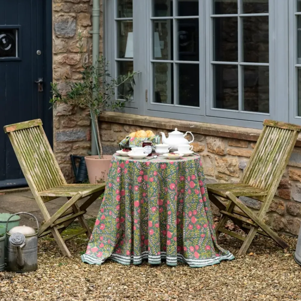 Pomegranate Inc Cactus Flower Jade Tablecloth