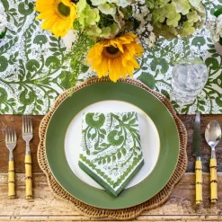 Pomegranate Inc Cactus Flower Lettuce Green Napkin | Set of 4 Clearance