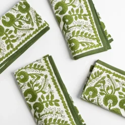 Pomegranate Inc Cactus Flower Lettuce Green Napkin | Set of 4 Clearance
