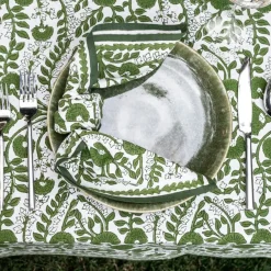 Pomegranate Inc Cactus Flower Lettuce Green Napkin | Set of 4 Clearance