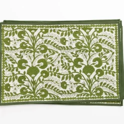 Pomegranate Inc Cactus Flower Lettuce Green Placemat | Set of 4 Sale