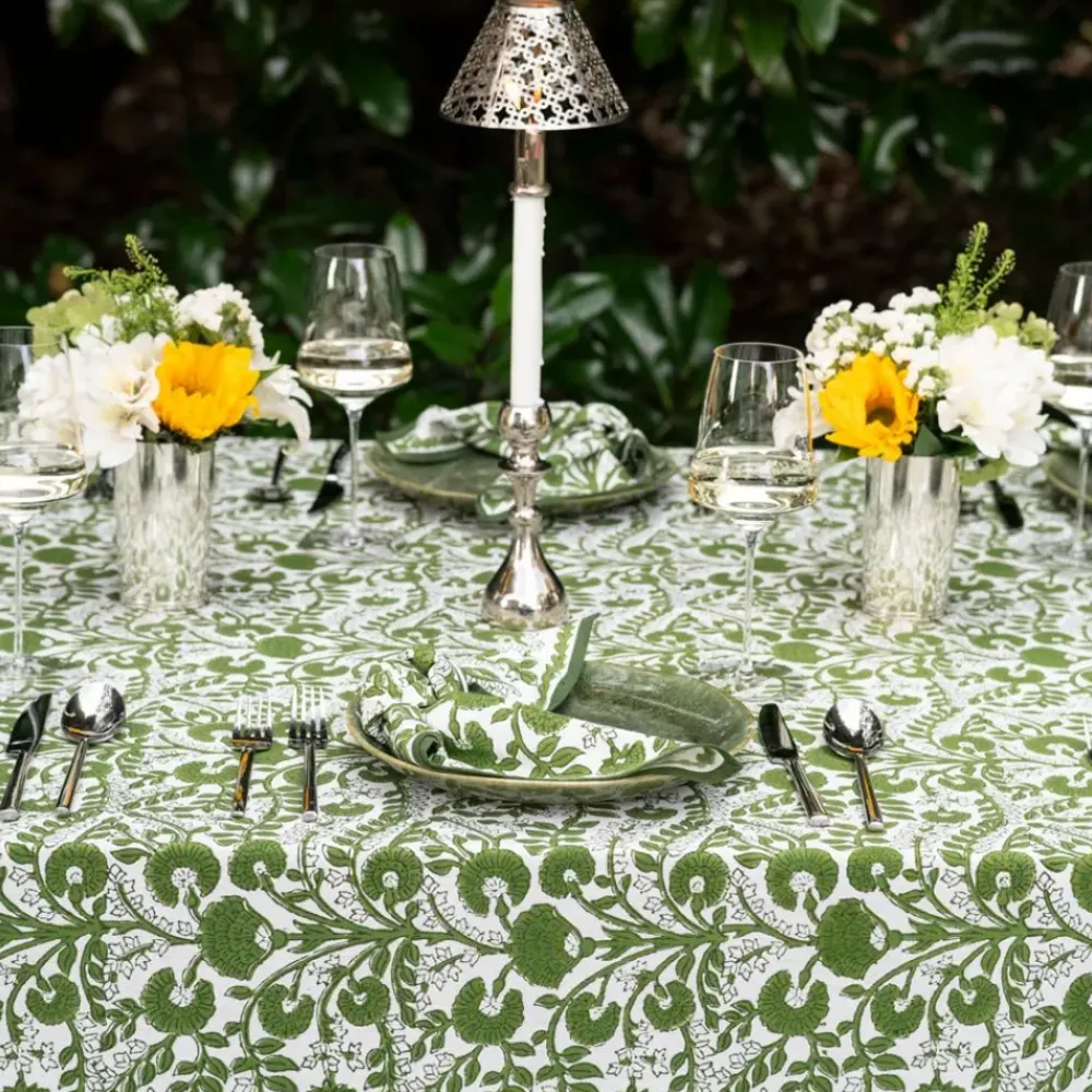 Pomegranate Inc Cactus Flower Lettuce Green Tablecloth Discount