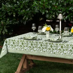 Pomegranate Inc Cactus Flower Lettuce Green Tablecloth Discount