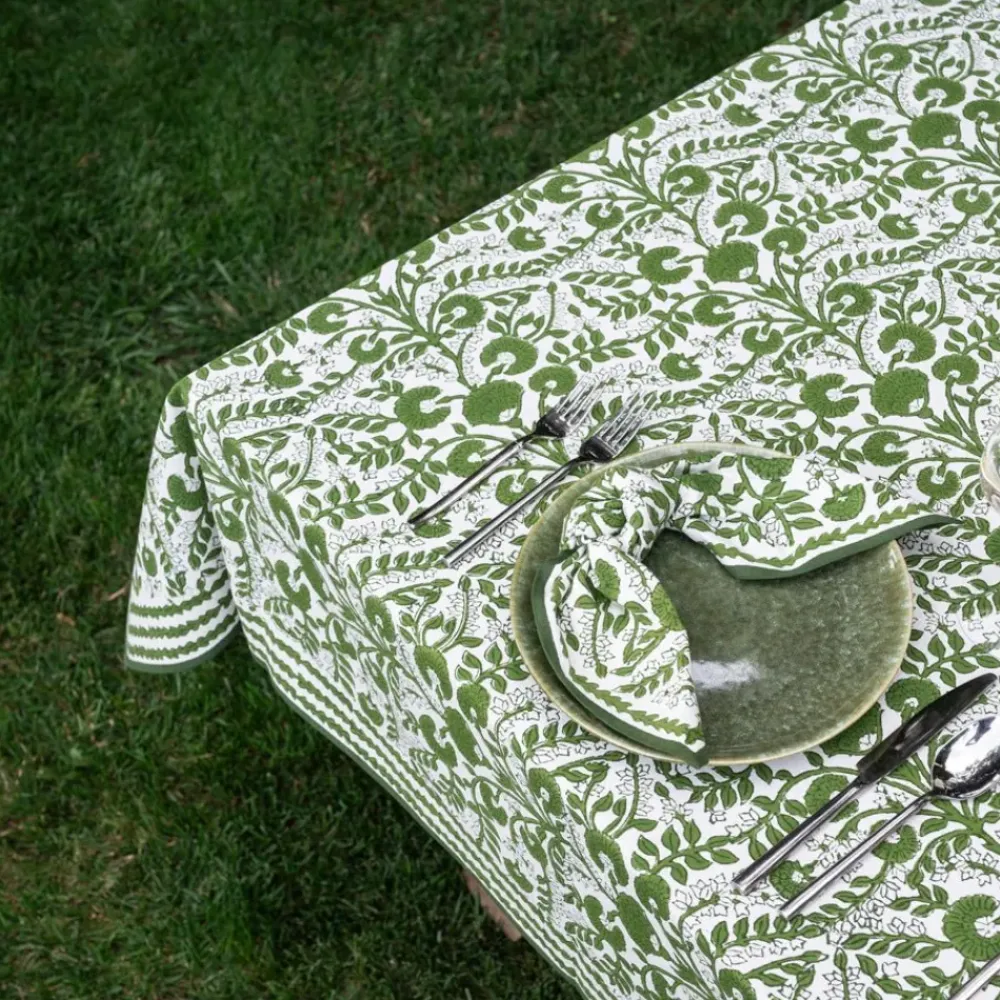 Pomegranate Inc Cactus Flower Lettuce Green Tablecloth Discount