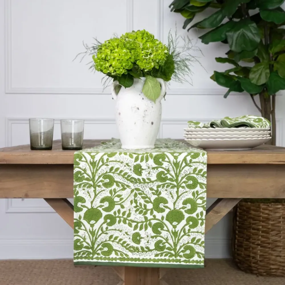 Pomegranate Inc Cactus Flower Lettuce Green Table Runner Online