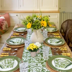 Pomegranate Inc Cactus Flower Lettuce Green Table Runner Online