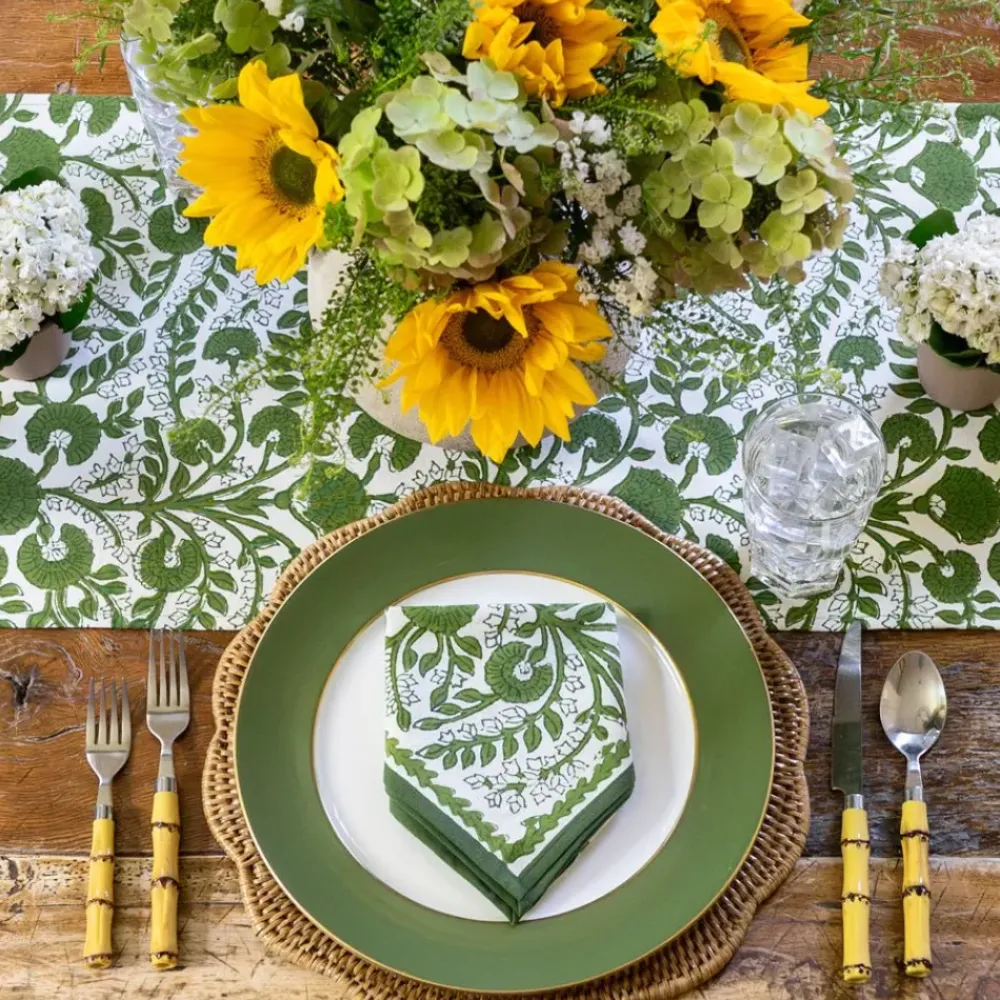 Pomegranate Inc Cactus Flower Lettuce Green Table Runner Online